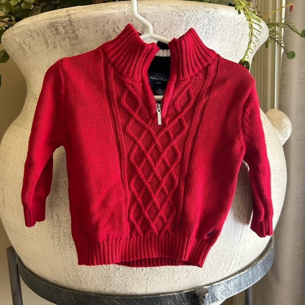 Nautica- baby quarter zip up sweater jacket
